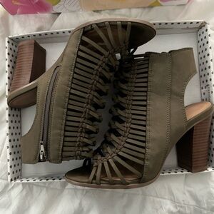 Olive Green Strappy Heels